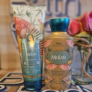NWT Mulan Bath & Body Works Body Cream and Bodycare Set - Green and Gold